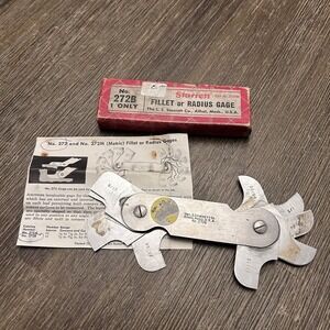 Vintage L.S. Starrett No. 272B Radius/Fillet Gage Machinist Tool Made In USA
